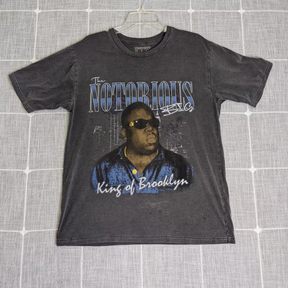 Notorious BIG Shirt Mens XL Gray World Tour 97